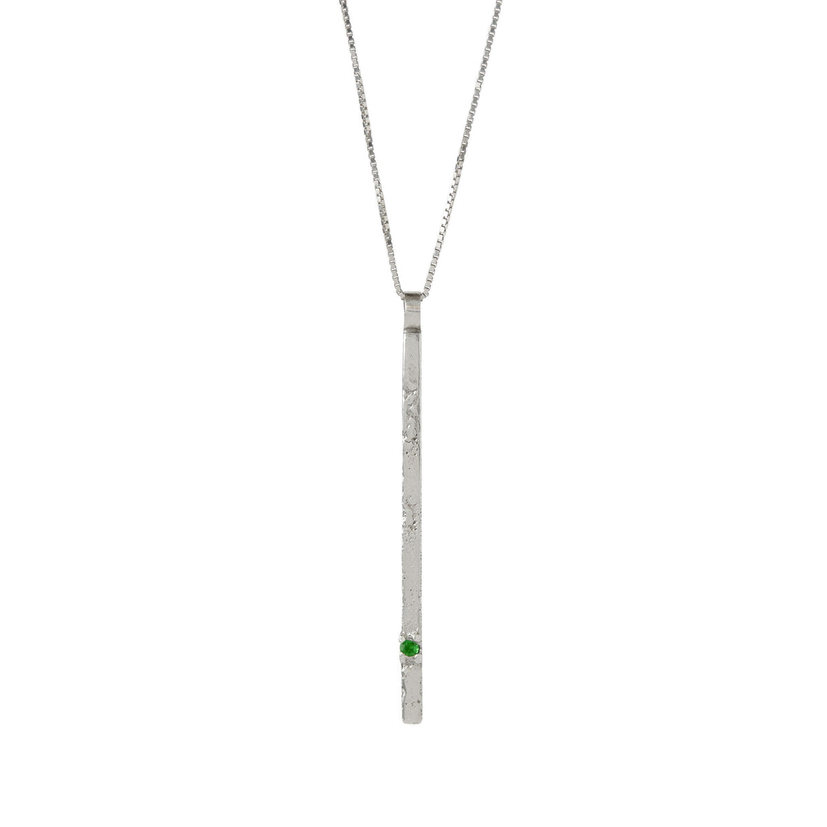 Sterling Silver Monolith Pendant Necklace