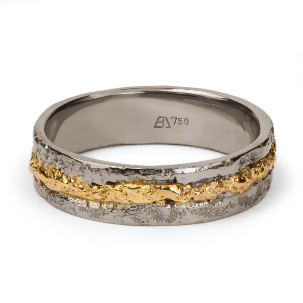 Mixed Yellow And White Gold Wedding Rings