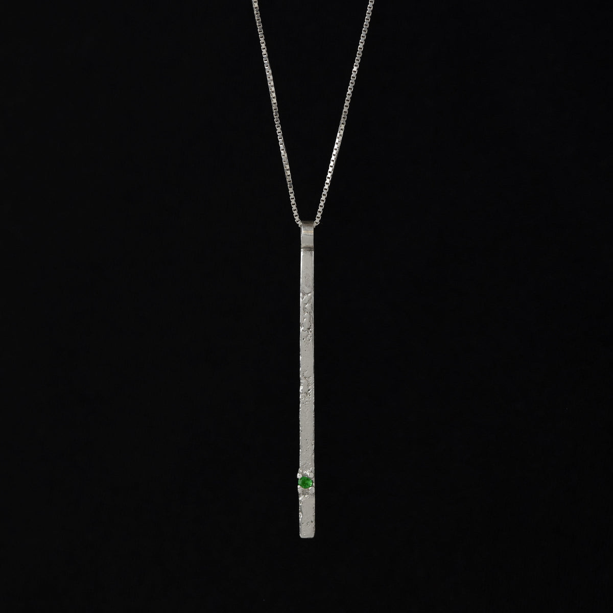 Sterling Silver Monolith Pendant Necklace
