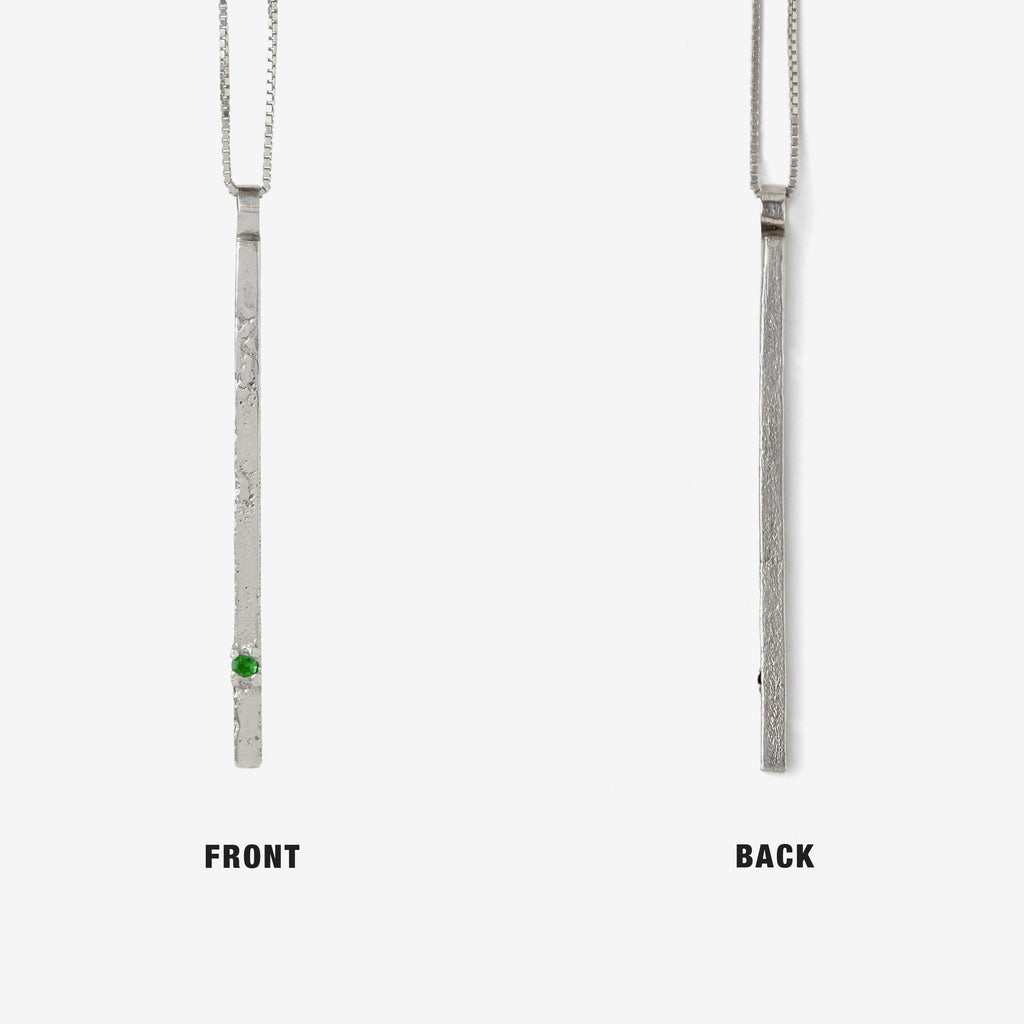 Sterling Silver Monolith Pendant Necklace