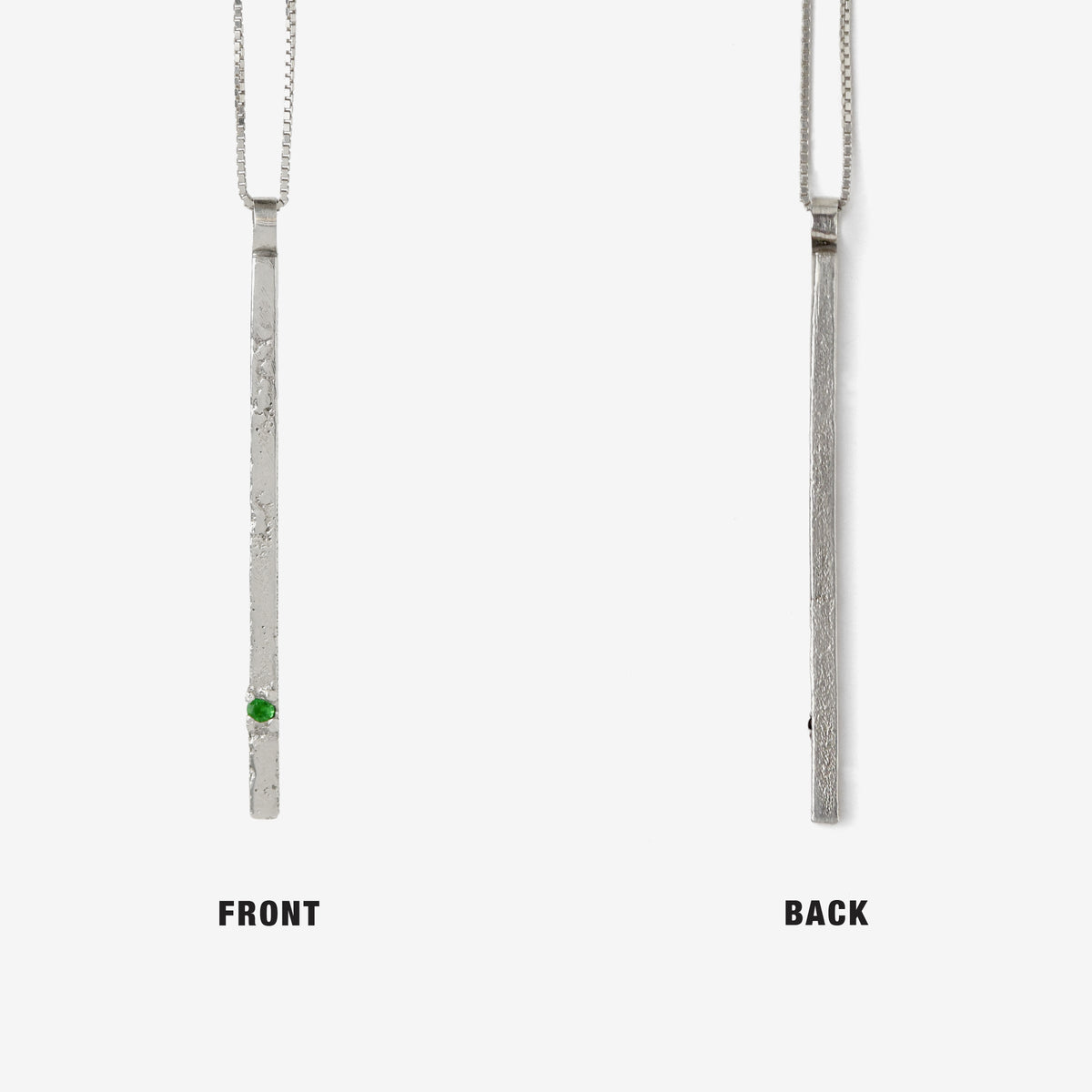 Sterling Silver Monolith Pendant Necklace