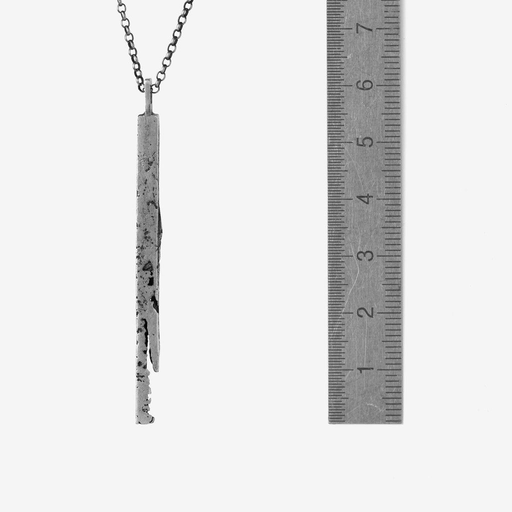 Sterling Silver Bar Pendant Necklace